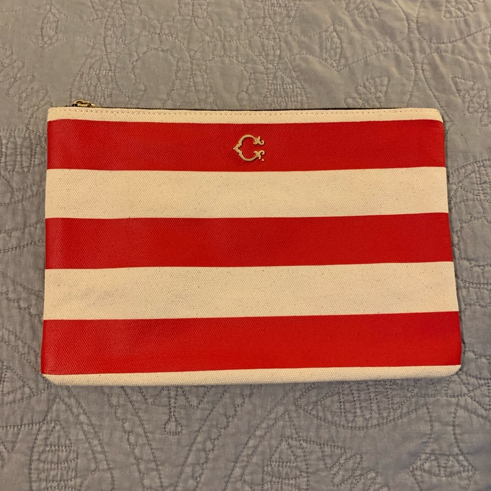 NWT C Wonder Nautical Clutch, Zipper Pouch